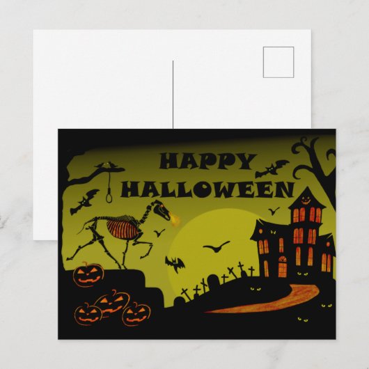 Happy Halloween  Briefkaart (Voorkant / Achterkant)