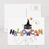 Happy Halloween Briefkaart (Voorkant / Achterkant)