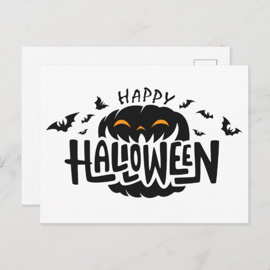 Happy Halloween Briefkaart (Voorkant / Achterkant)