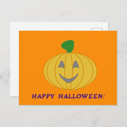Happy Halloween Briefkaart (Voorkant / Achterkant)