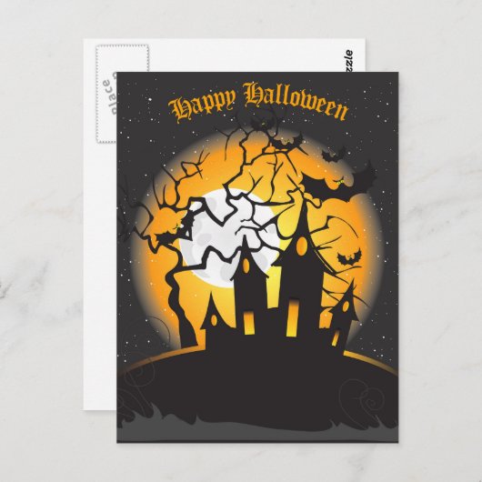 Happy Halloween Briefkaart (Voorkant / Achterkant)