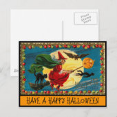 Happy Halloween Briefkaart (Voorkant / Achterkant)