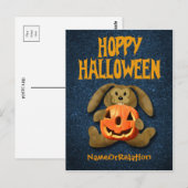Happy Halloween briefkaart Bunny Jack-o-Lantern (Voorkant / Achterkant)