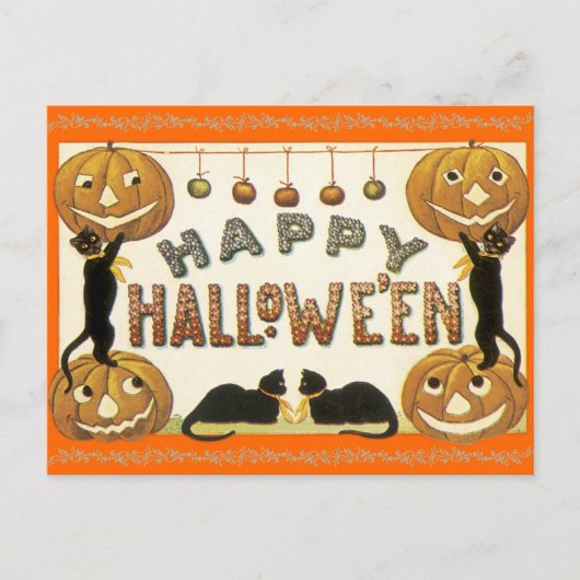 Happy Halloween Briefkaart Jack-O-Lantern (Voorkant)