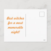 Happy Halloween Briefkaart (Sinaasappel en zwart) (Achterkant)