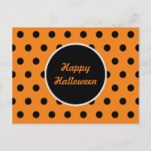 Happy Halloween Briefkaart (Sinaasappel en zwart) (Voorkant)