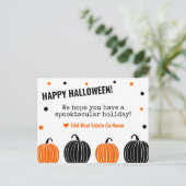 Happy Halloween Briefkaart - Wit (Staand voorkant)