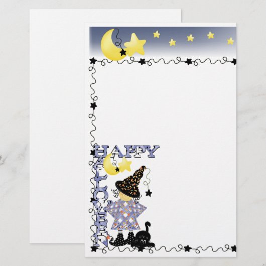 Happy Halloween Briefpapier (Voorkant / Achterkant)