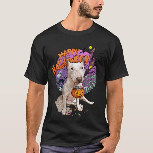 Happy Halloween Bull Terrier Costume Cute Bully Do T-shirt (Voorkant)
