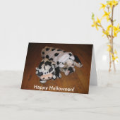 Happy Halloween Bulldog Kaart (Gele Bloem)