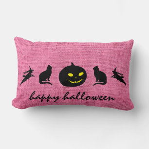 Happy Halloween Burlap Kussen