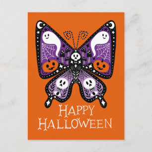 Happy Halloween Butterfly Briefkaart