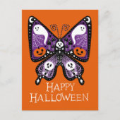 Happy Halloween Butterfly Briefkaart (Voorkant)