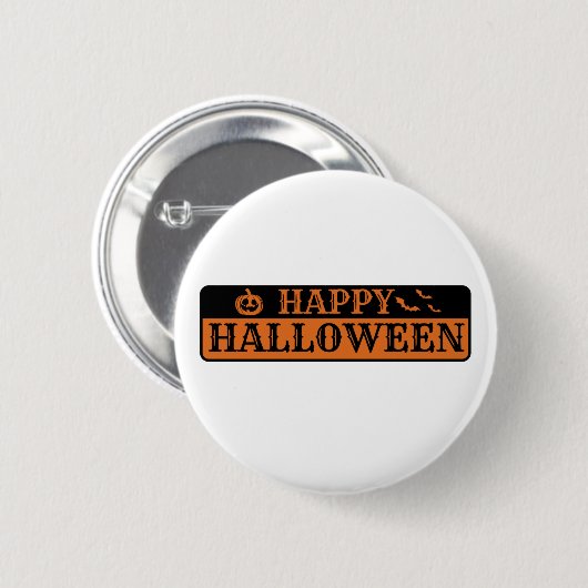 Happy Halloween Button (Voorkant /achterkant)