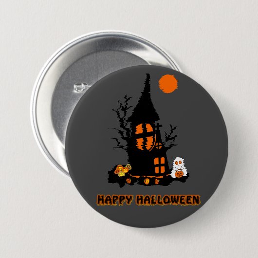 Happy Halloween Button (Voorkant /achterkant)