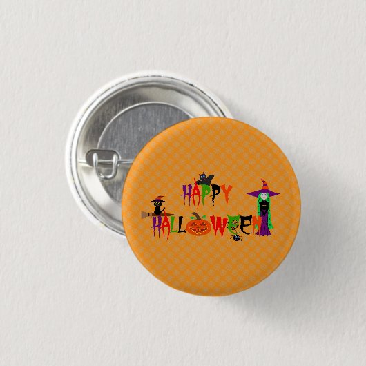 Happy Halloween Button Badge (Voorkant /achterkant)