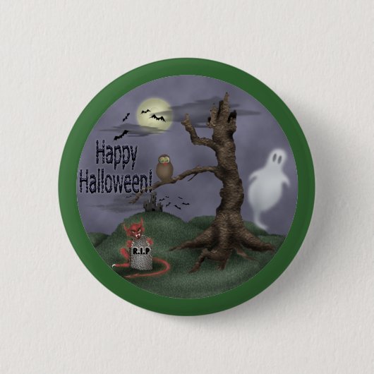 Happy Halloween Buttonnen Ronde Button 5,7 Cm (Voorkant)