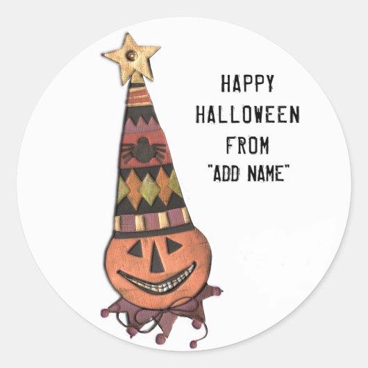 Happy Halloween cadeaubon label (Voorkant)
