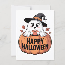 Happy Halloween Cafeïne Ghost Briefkaarten