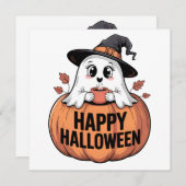 Happy Halloween Cafeïne Ghost Halloween Kaarten (Voorkant / Achterkant)