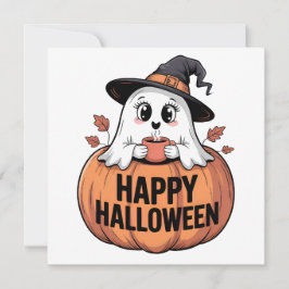 Happy Halloween Cafeïne Ghost Halloween Kaarten