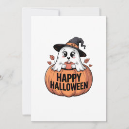 Happy Halloween Cafeïne Ghost Kaart