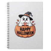 Happy Halloween Cafeïne Ghost Notitieboek (Voorkant)