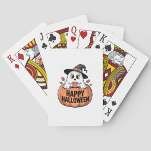 Happy Halloween Cafeïne Ghost Pokerkaarten