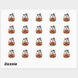 Happy Halloween Cafeïne Ghost Ronde Sticker