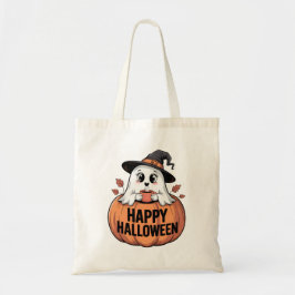 Happy Halloween Cafeïne Ghost Tote Bag