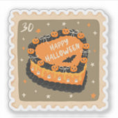  Happy Halloween Cake Stamp Sticker (Voorkant)