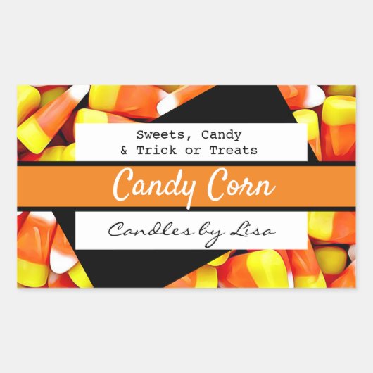 Happy Halloween Candle Corn Labels (Voorkant)
