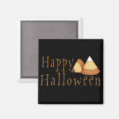 Happy Halloween Candy Corn Magneet (Voorkant / Achterkant)