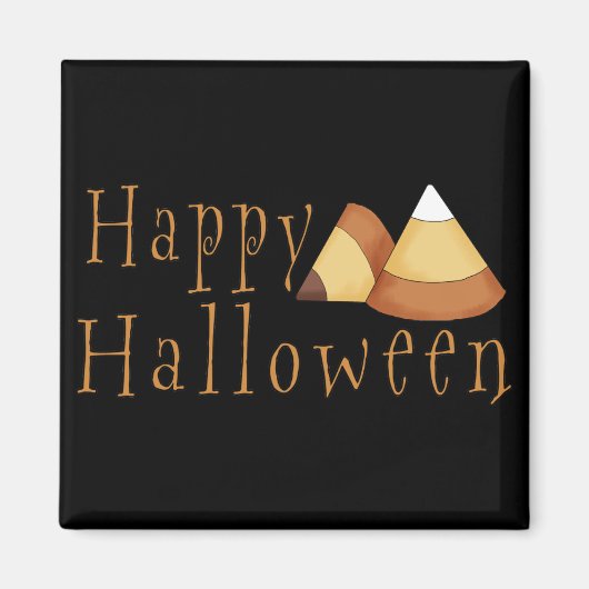Happy Halloween Candy Corn Magneet (Voorkant)