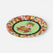 Happy Halloween Candy Corn Pumpkin Kind Borden Papieren Bordje (Gekanteld)