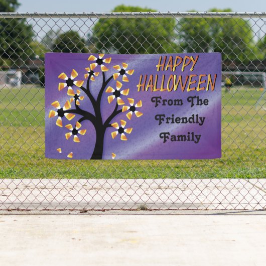 Happy Halloween Candy Corn Spandoek (Insitu)