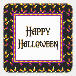 Happy Halloween Candy Corn Sticker