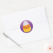 Happy Halloween CandyCorn Emoji Paarse Stickers (Envelop)