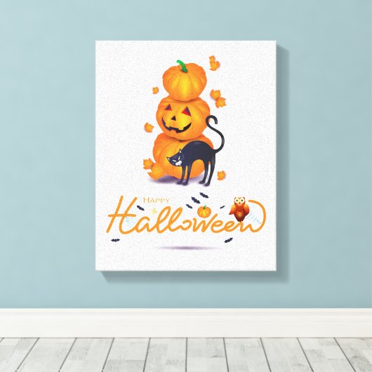 Happy Halloween! Canvas Afdruk (Insitu (Houten vloer))