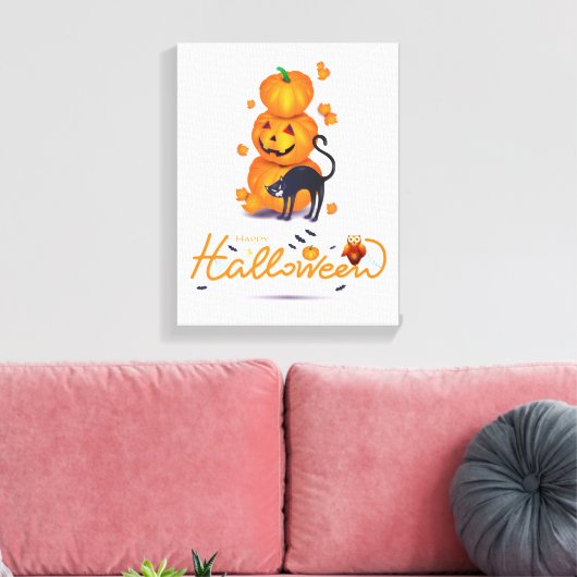 Happy Halloween! Canvas Afdruk (Insitu (Woonkamer))
