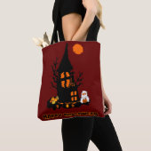 Happy Halloween Canvas tas (Dichtbij)