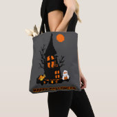 Happy Halloween Canvas tas (Dichtbij)