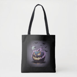 Happy Halloween Canvas tas – Spooky & Fun Trick