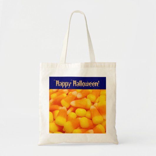 Happy Halloween Canvas tassen Candy Corn Trees (Voorkant)