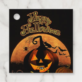 Happy Halloween Carved Pumpkin Bedankjes Labels