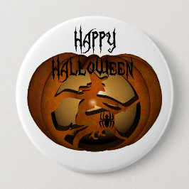 Happy Halloween Carved Pumpkin Ronde Button 4,0 Cm