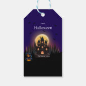 Happy Halloween Castle Cadeaulabel (Achterkant)