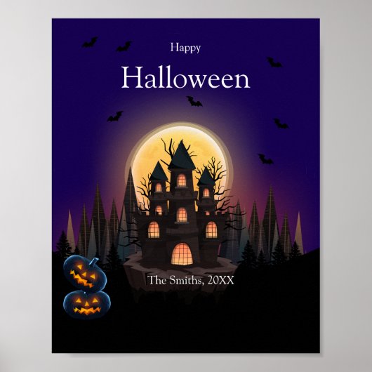 Happy Halloween Castle Poster (Voorkant)