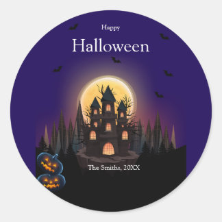 Happy Halloween Castle Ronde Sticker