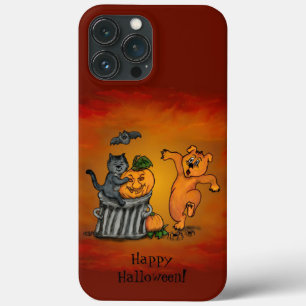 Happy Halloween! Cat Bat Dog en Spider Case-Mate iPhone Case